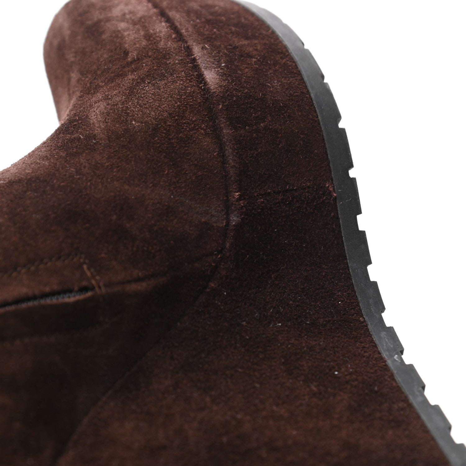 Gucci Suede Shearling Fur Microguccissima Courtney Tall Wedge Boots 36.5 Cocoa 12 of 13