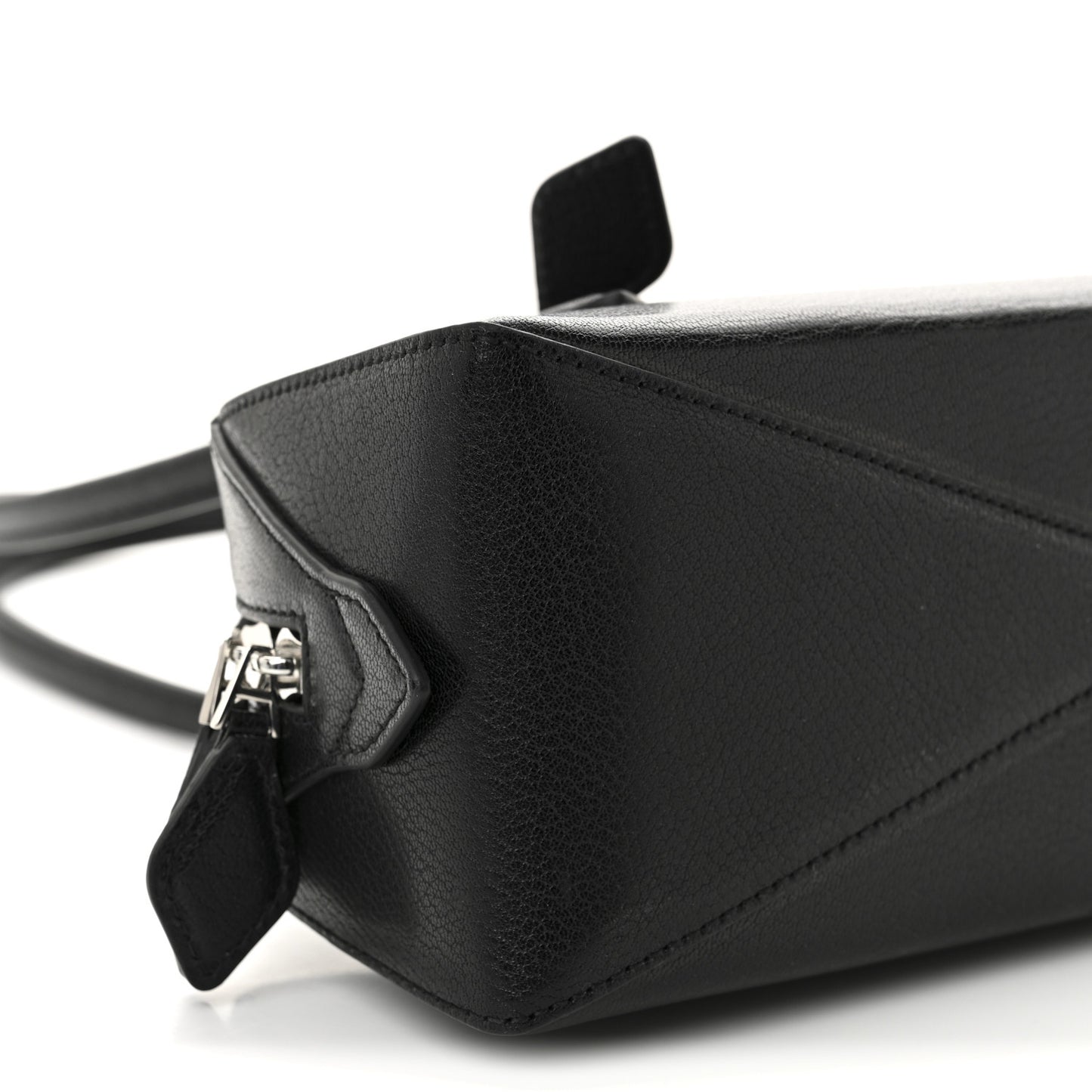 Shiny Goatskin Medium Le Teckel Bag Black
