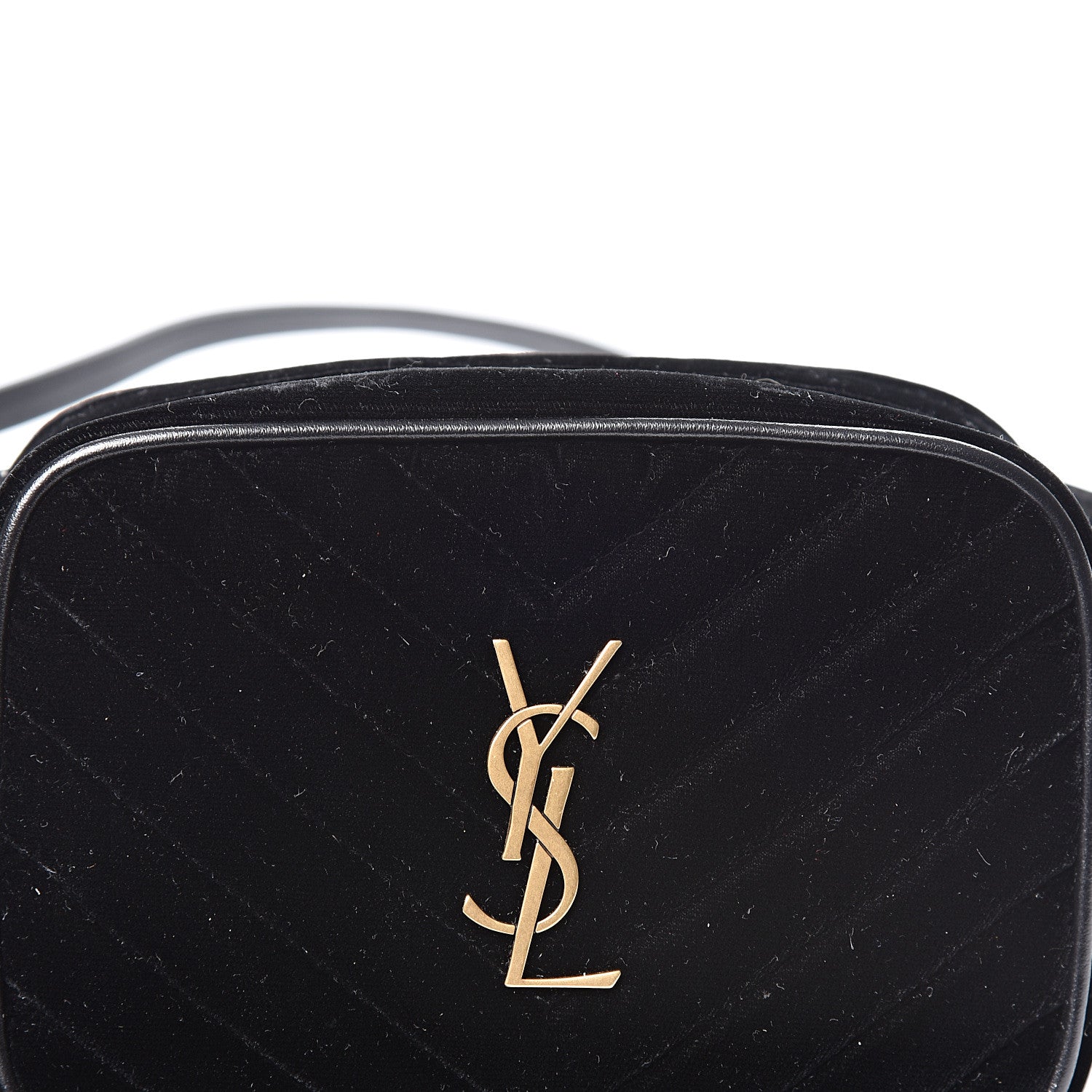 Saint Laurent Velour Matelasse Monogram Lou Belt Bag Black 7 of 9
