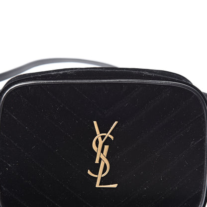 Saint Laurent Velour Matelasse Monogram Lou Belt Bag Black 7 of 9