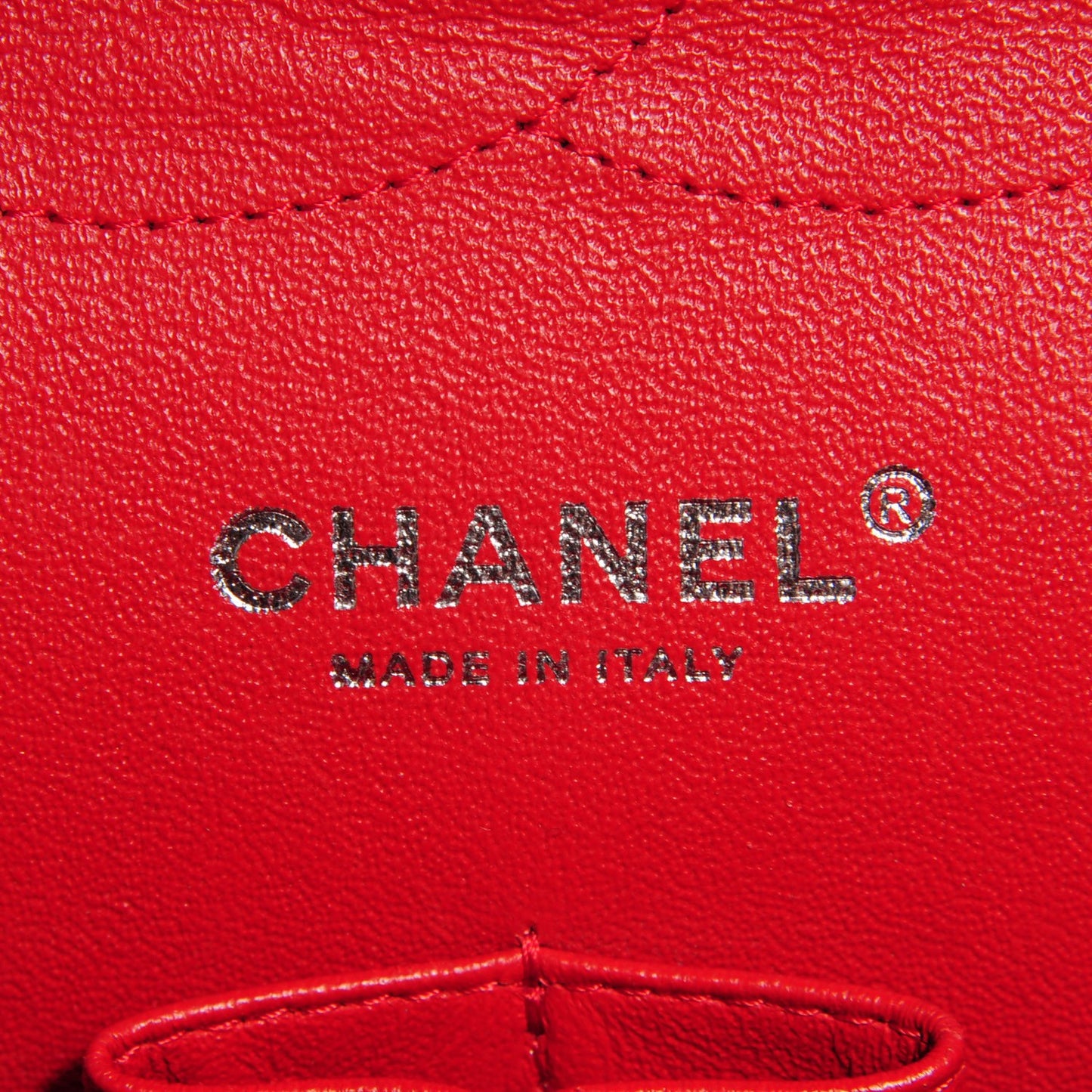 Lambskin Quilted Jumbo Double Flap Red