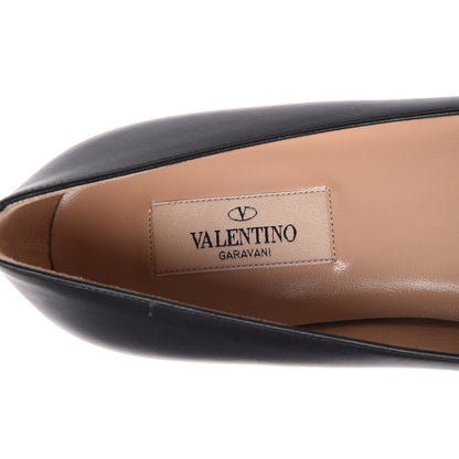 Valentino Garavani Nappa Rockstud Pointy Toe Ballerina Flats 37.5 Black 7 of 9