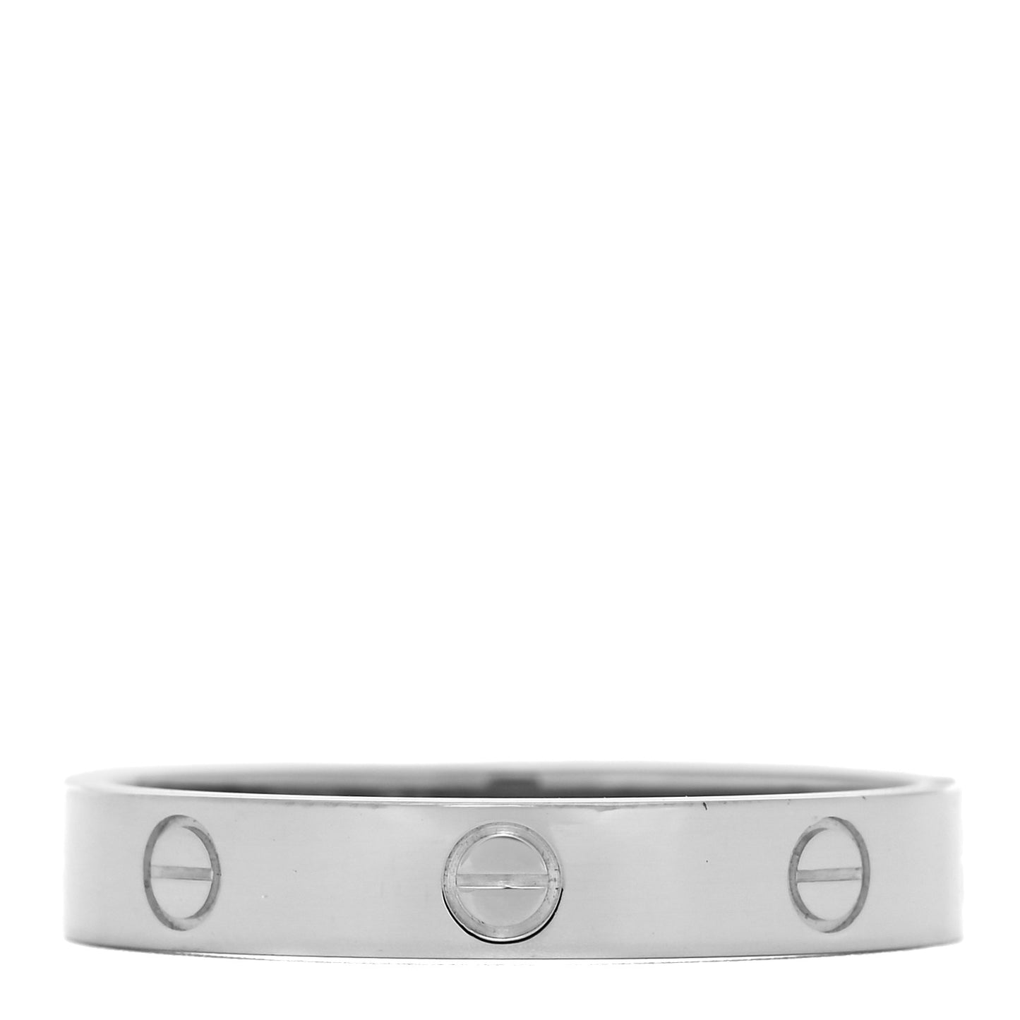 18K White Gold 4mm LOVE Wedding Band Ring 64 10.75