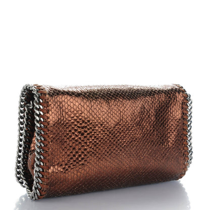 Stella McCartney Metallic Faux Snakeskin Falabella Crossbody Bag Bronze 3 of 8