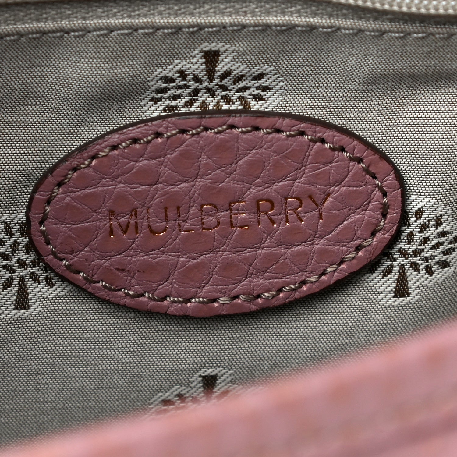 Mulberry Heavy Grain Calfskin Small Bryn Dark Blush 6 of 17