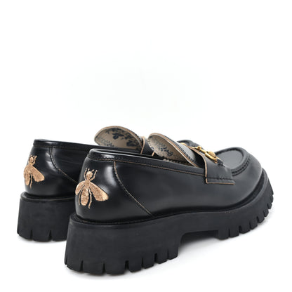 Gucci Cordovan Lux Womens Harald Horsebit 25mm Platform Loafers 40 Black 5 of 10