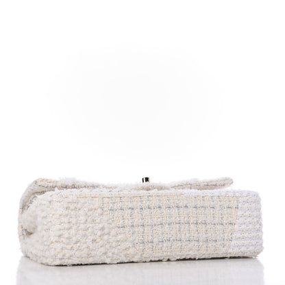 Chanel Tweed Patchwork Medium Double Flap White 4 of 10