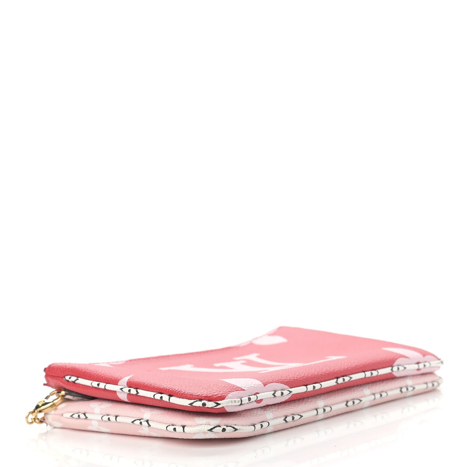 Louis Vuitton Monogram Giant Double Zip Pochette Rouge 4 of 10