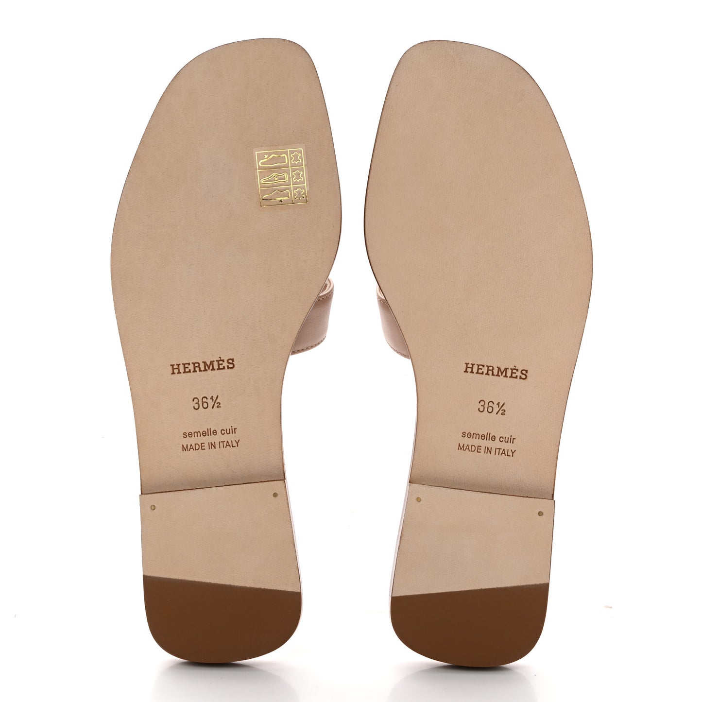 Box Calfskin Oran Sandals 36.5 Bois De Santal