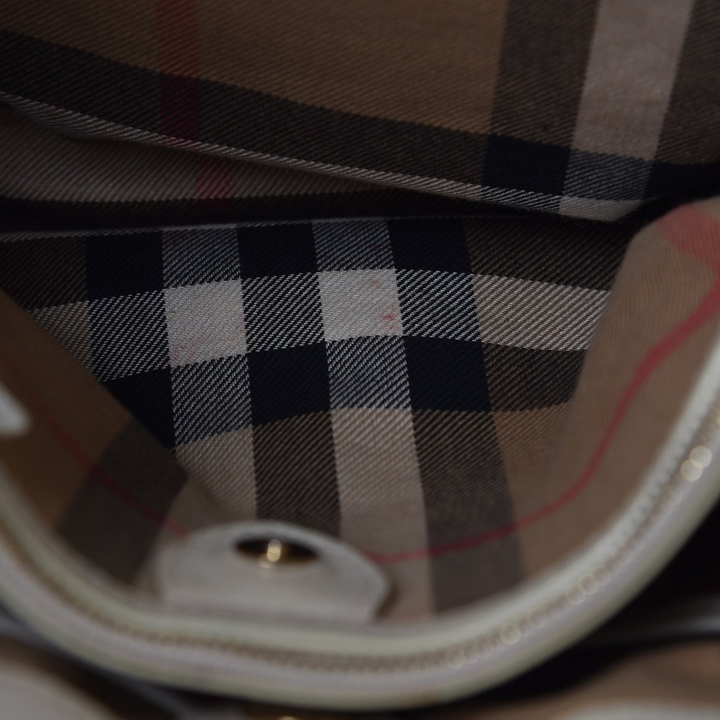 Smooth Calfskin Medium Banner Tote Off White