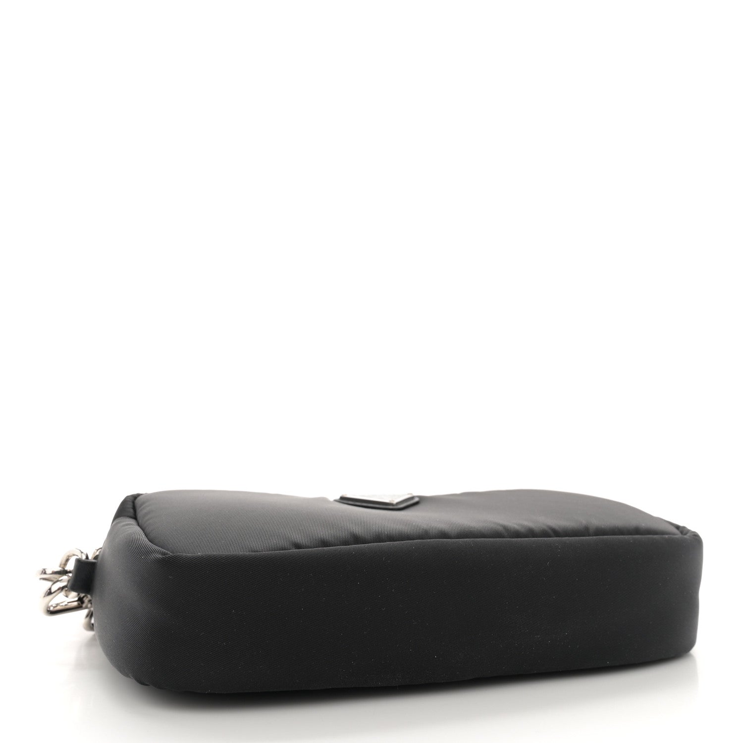 Prada Tessuto Soft Nylon Small Convertible Crossbody Wristlet Black Fuoco 4 of 9