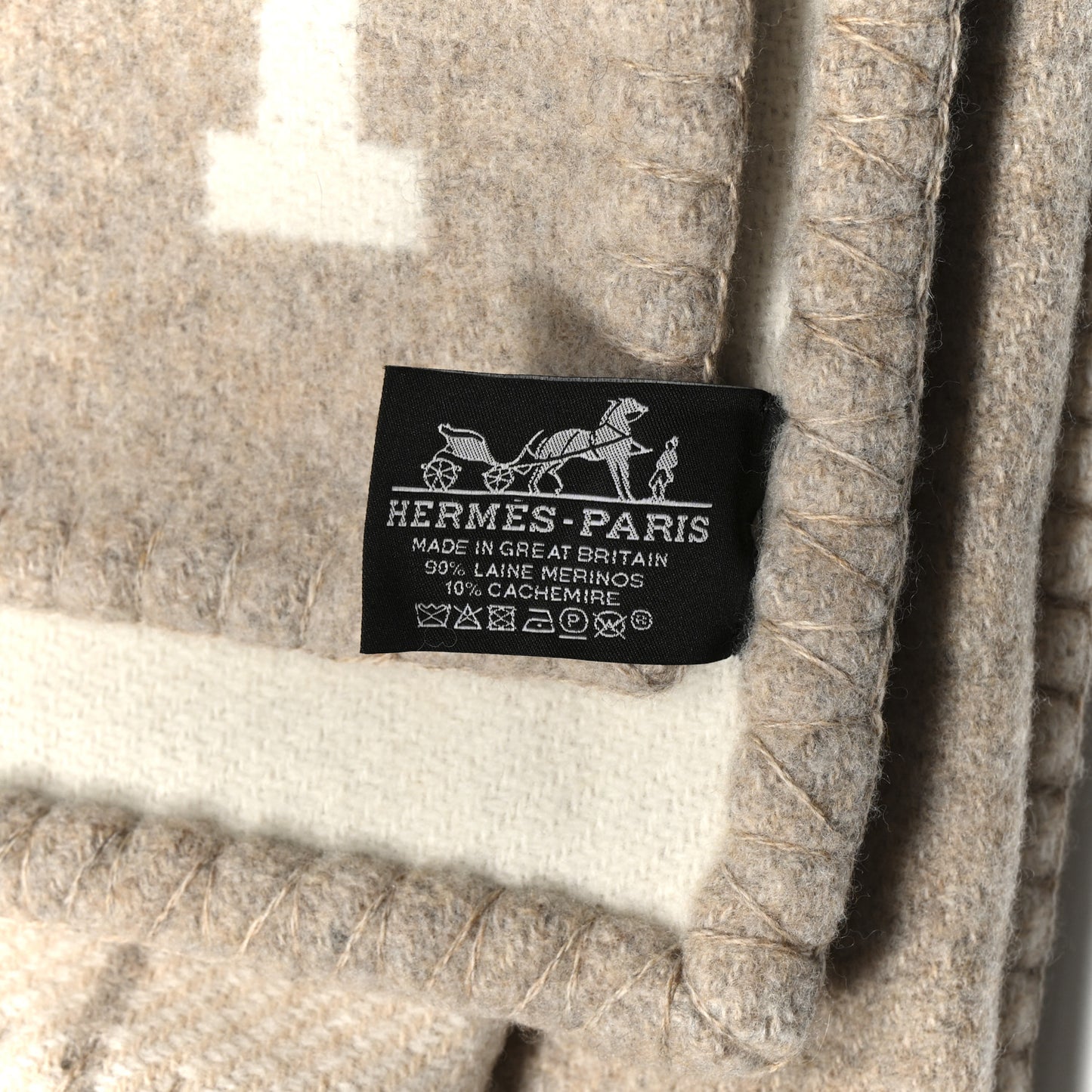 Wool Cashmere Avalon III Blanket Coco Camomille