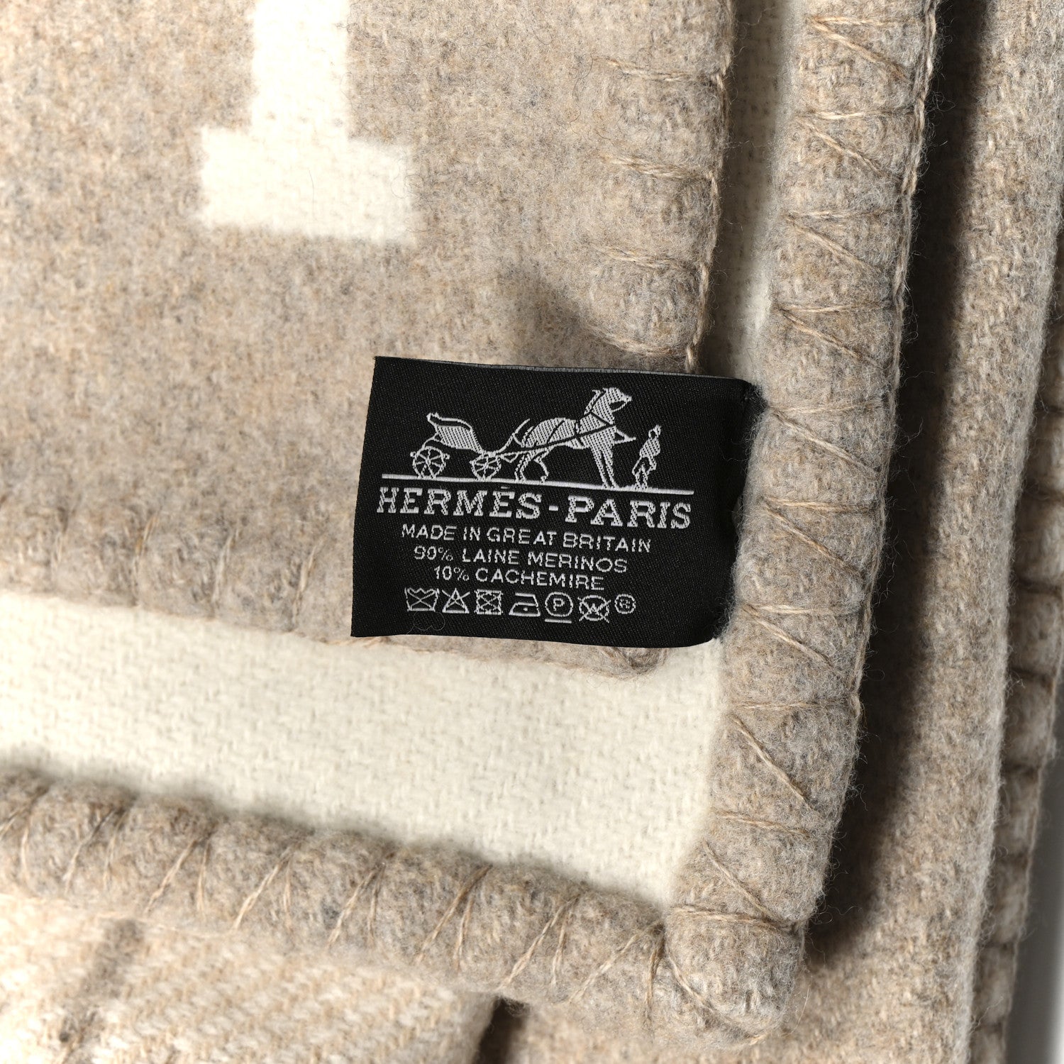 Hermes Wool Cashmere Avalon III Blanket Coco Camomille 3 of 3