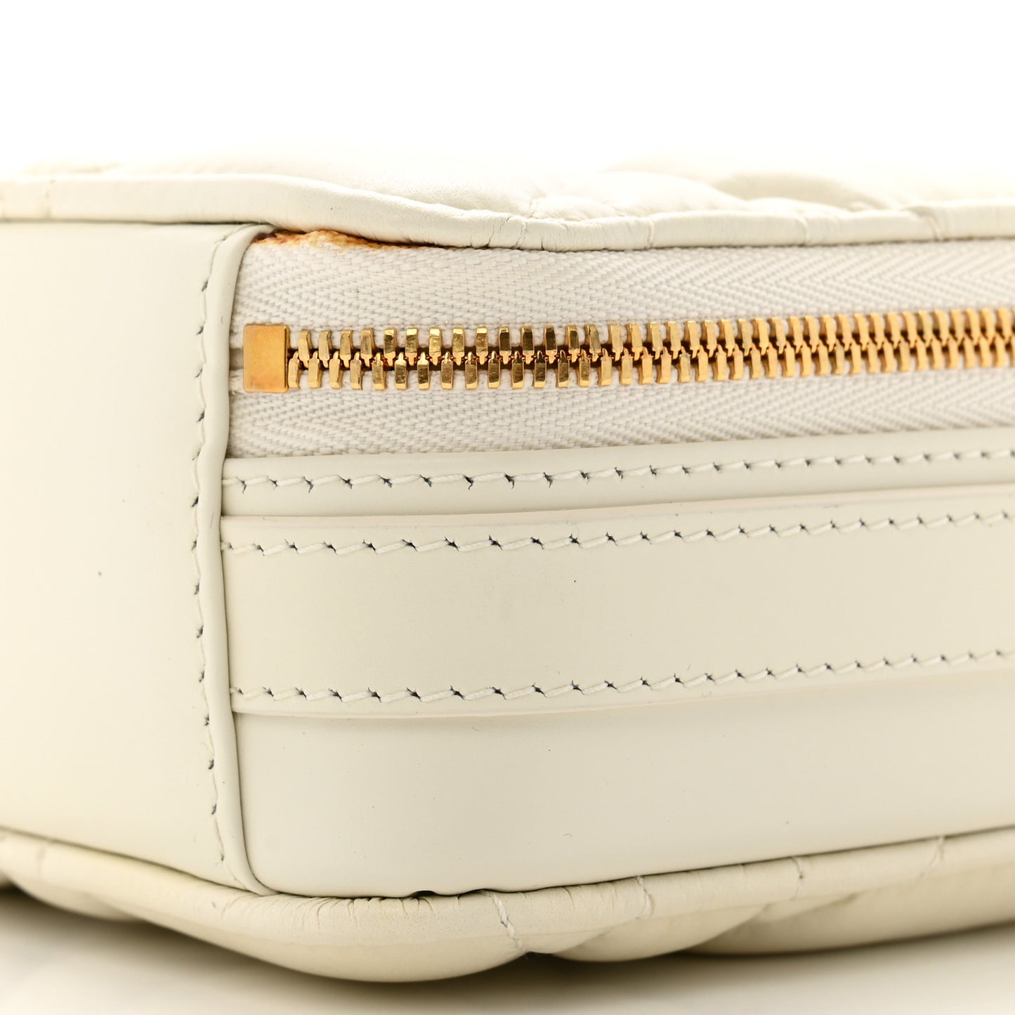 Calfskin Macrocannage Caro Box Bag Latte