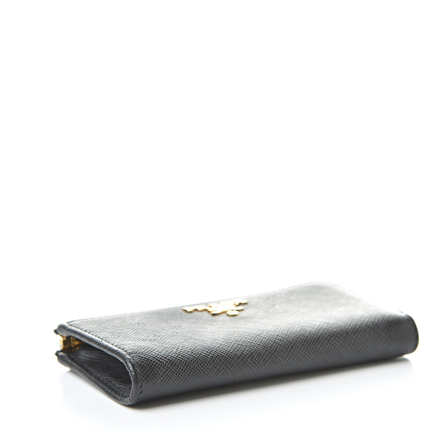 Prada Saffiano Metal Zip Around Key Holder Black 4 of 7