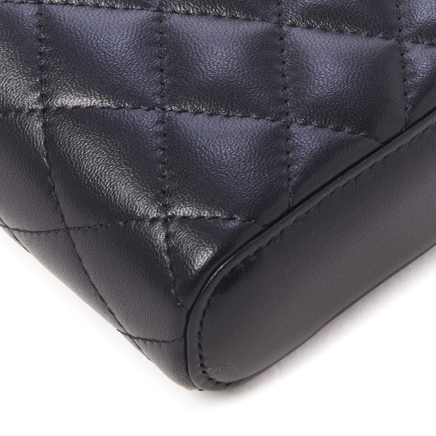 Chanel Lambskin Quilted Small Vertical Coco Beauty Vanity Case With Chain Black 6 of 10
