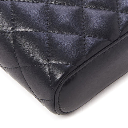 Chanel Lambskin Quilted Small Vertical Coco Beauty Vanity Case With Chain Black 6 of 10