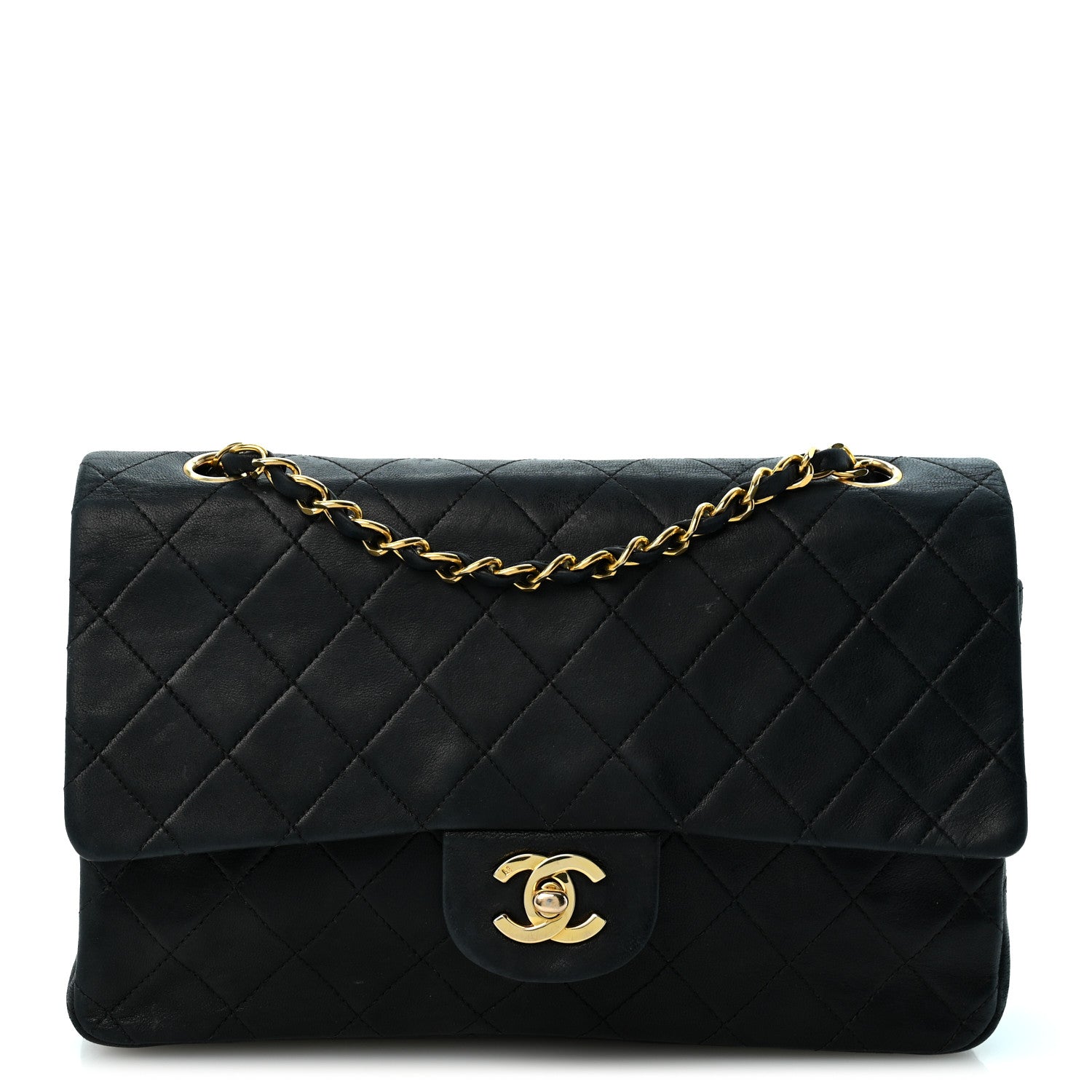 Chanel Lambskin Quilted Small Double Flap Black 1 of 13