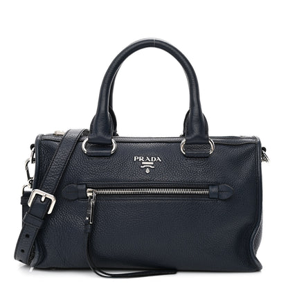 Prada Vitello Phenix Top Handle Shopping Satchel Baltico 1 of 17