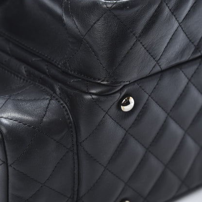 Chanel Calfskin Quilted Small Cambon Multipocket Reporter Black White 9 of 13