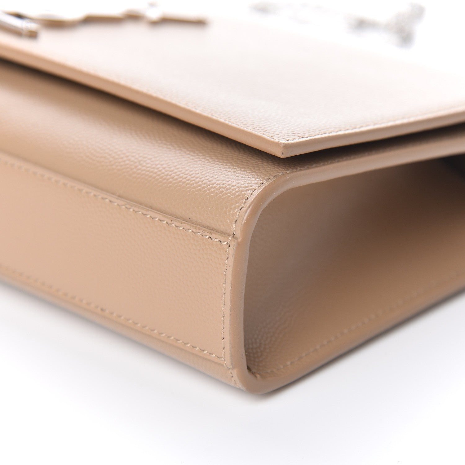 Saint Laurent Grain De Poudre Medium Classic Monogram Kate Satchel Sable Beige 12 of 14