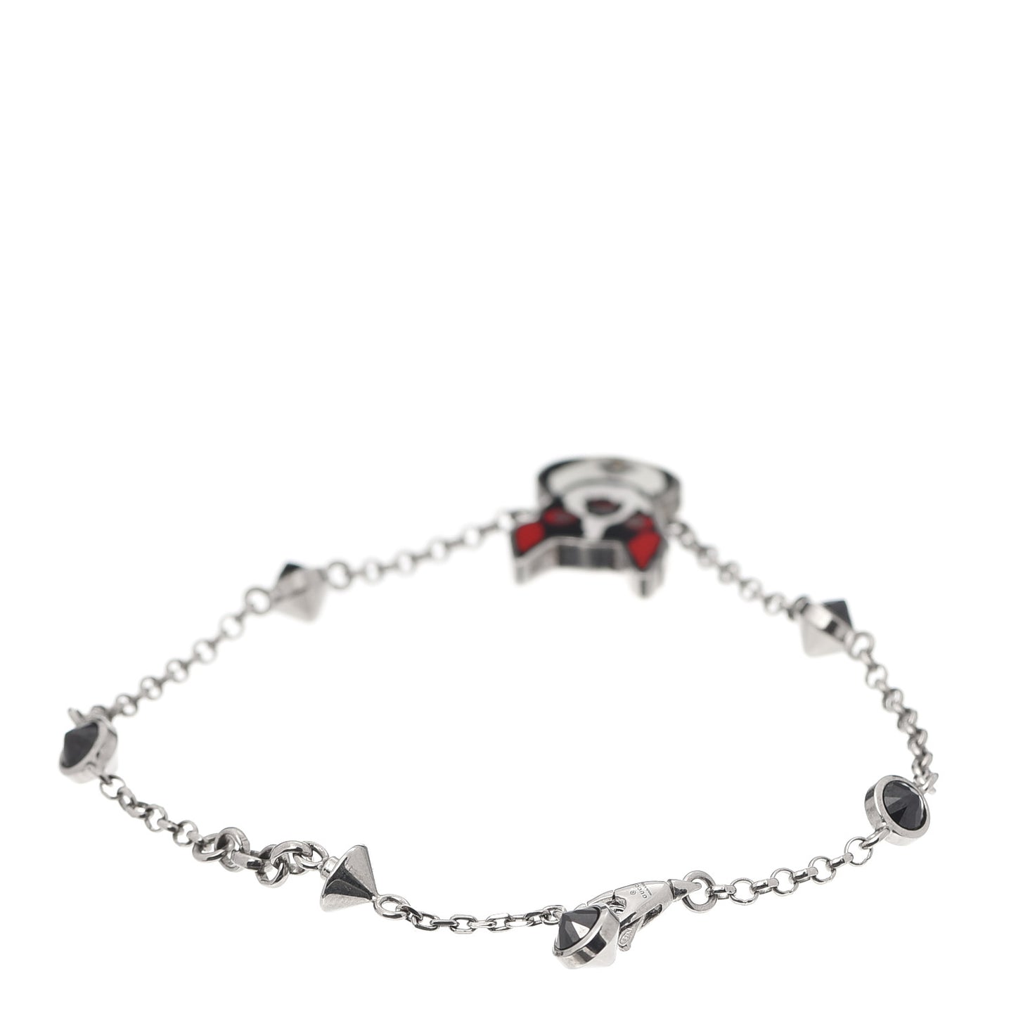 Sterling Silver Black Spinel Enamel Orso Bracelet