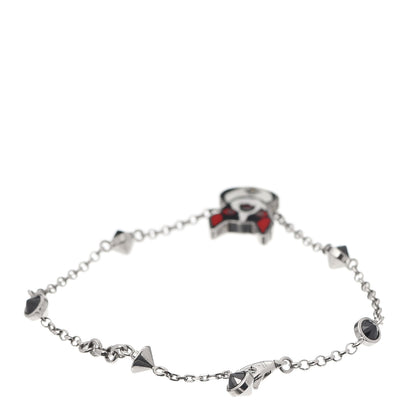 Gucci Sterling Silver Black Spinel Enamel Orso Bracelet 3 of 5
