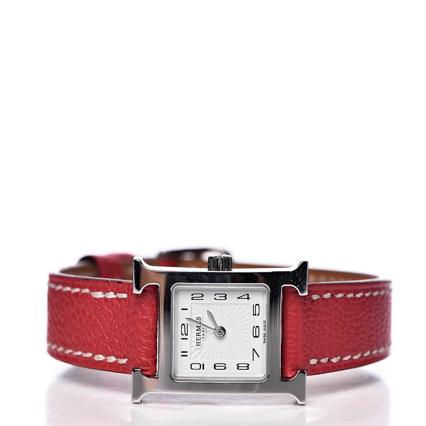 Stainless Steel Chevre Mysore 17.2mm Heure H Hour Quartz Watch Bougainvillea