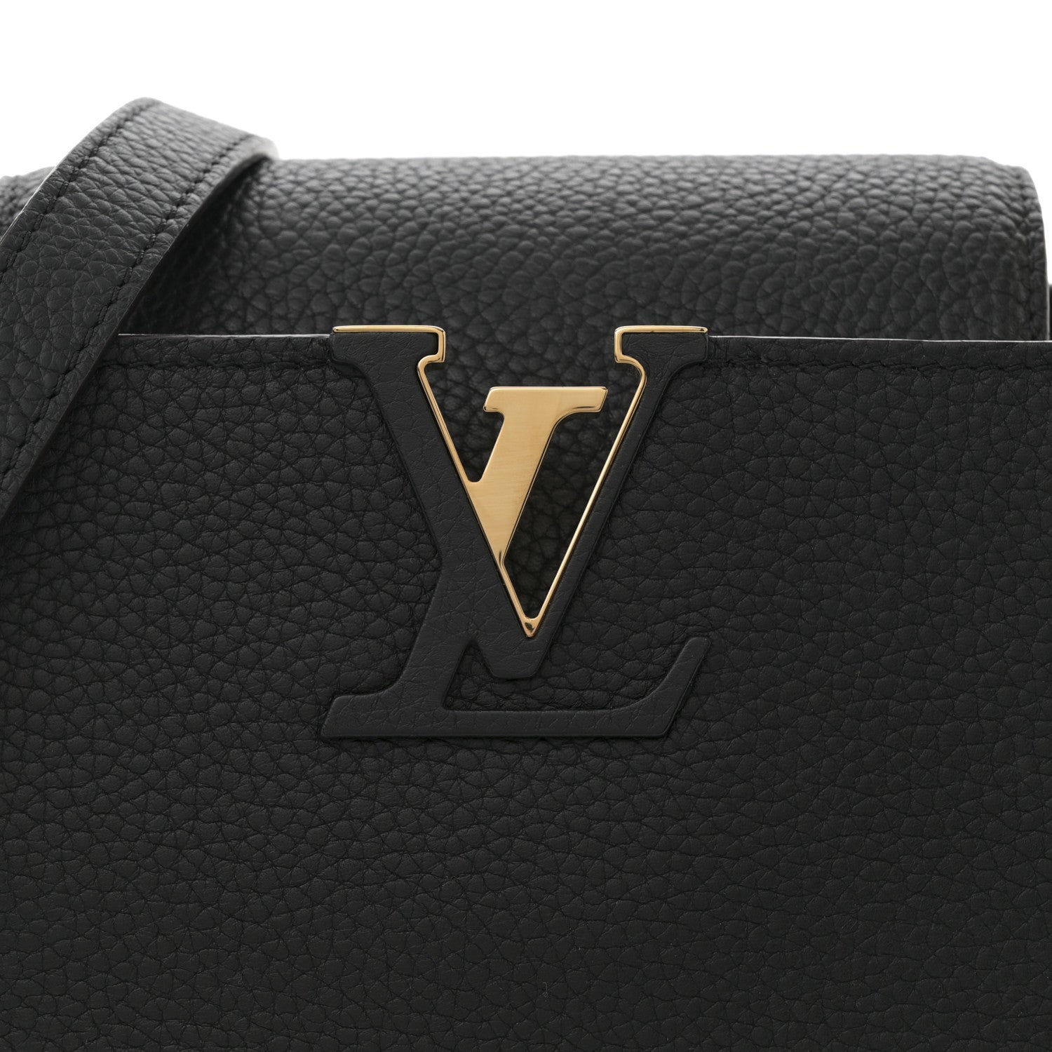 Louis Vuitton Taurillon Capucines PM Black 7 of 9