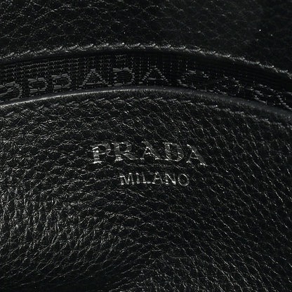 Prada Vitello Phenix Double Zip Crossbody Bag Black 8 of 11