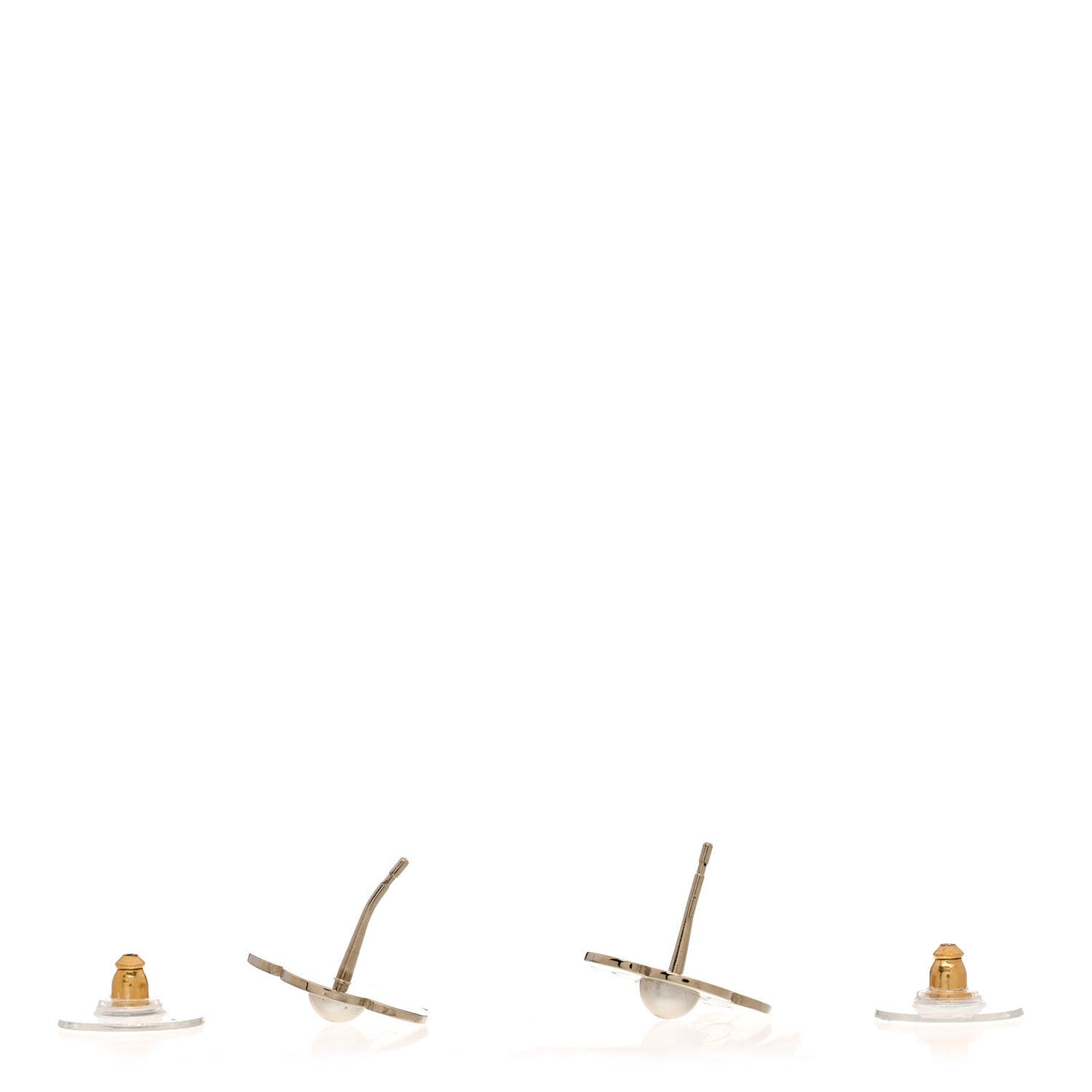 Pearl CC Camellia Earrings Gold