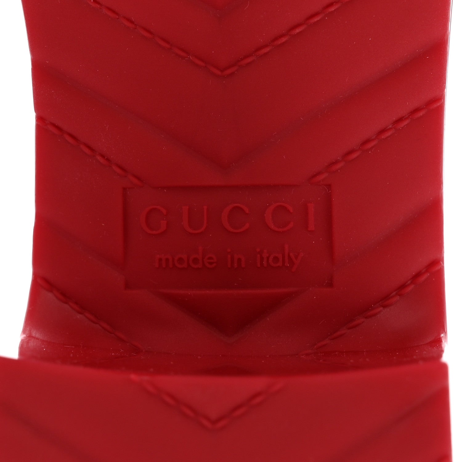 Gucci Rubber Gucci Logo Womens Platform 20/60mm Slide Sandals 37 Hibiscus Red 6 of 11