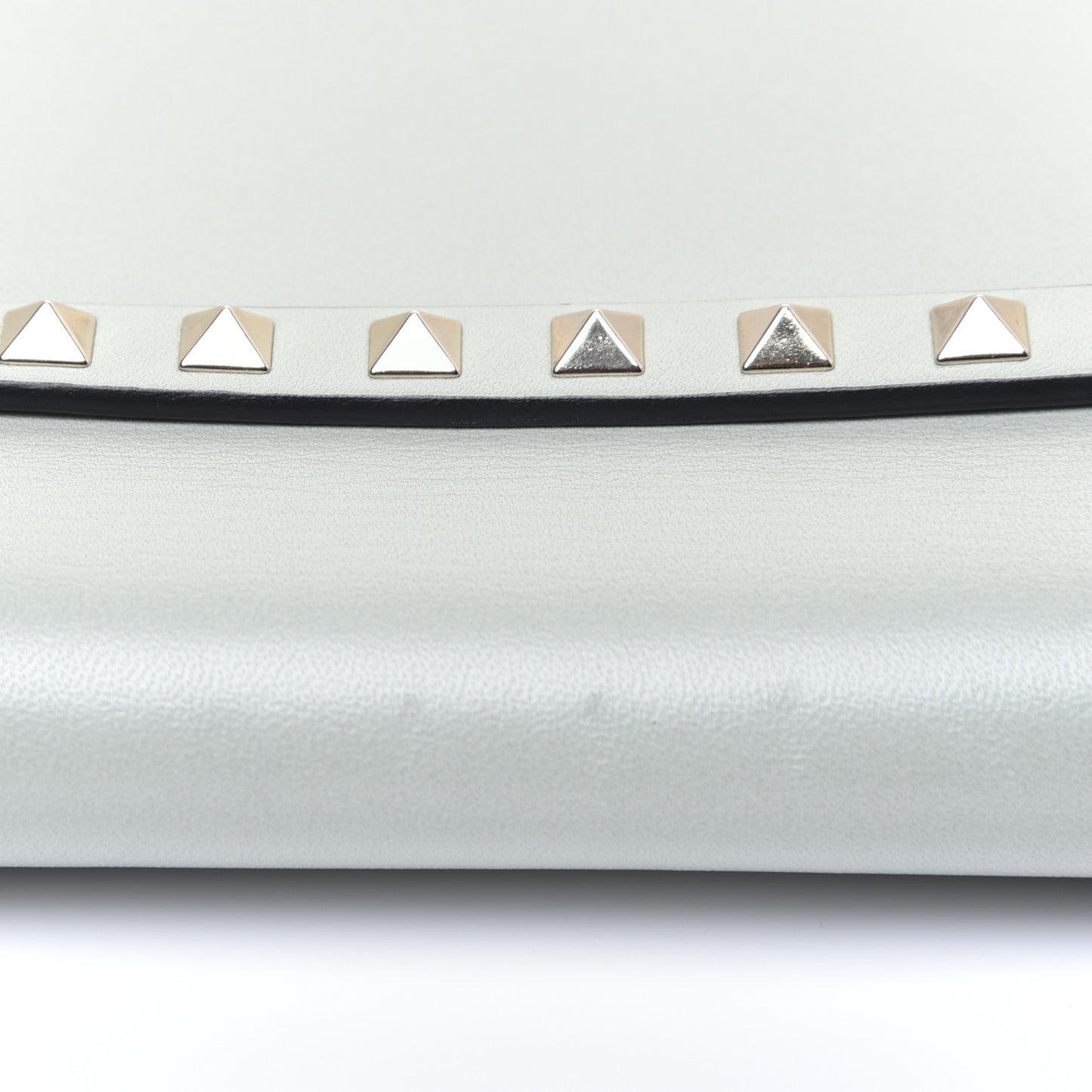 Nappa Rockstud Wristlet Clutch Water Green