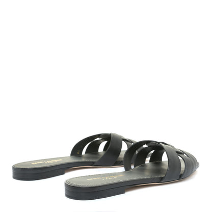 Saint Laurent Calfskin Tribute 05 Slide Sandals 35.5 Black 4 of 11