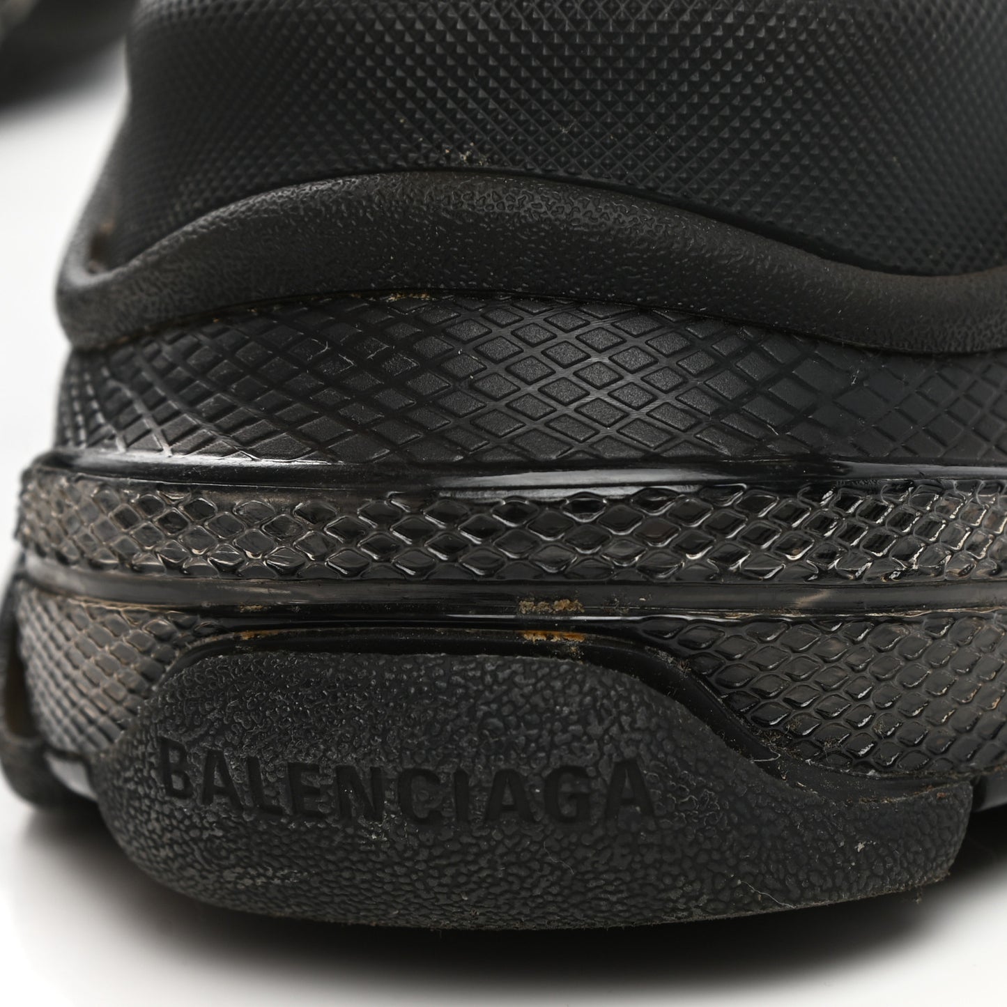 Fabric Mesh Clear Sole Womens Triple S Sneakers 38 Black