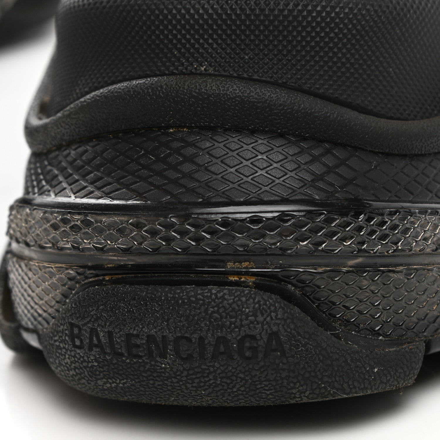 Balenciaga Fabric Mesh Clear Sole Womens Triple S Sneakers 38 Black 10 of 10