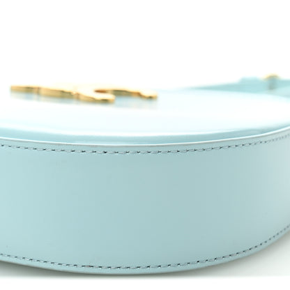 Celine Shiny Calfskin Medium Tilly Triomphe Shoulder Bag Light Blue 9 of 9