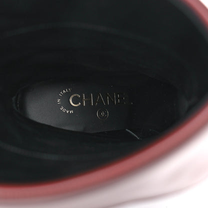 Chanel Calfskin CC Fold Over Boots 38 Black Brown 7 of 11