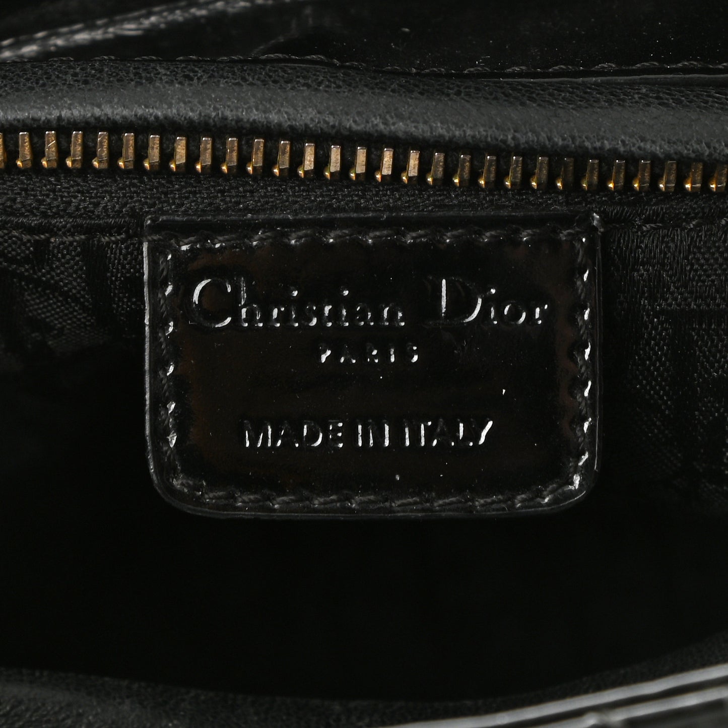 Patent Cannage Medium Lady Dior Black