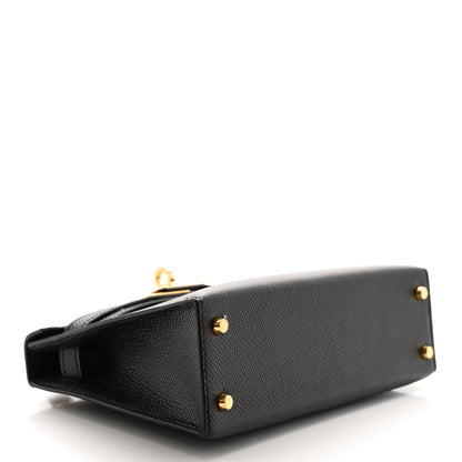 Hermes Epsom Mini Kelly Sellier 20 Black 4 of 11