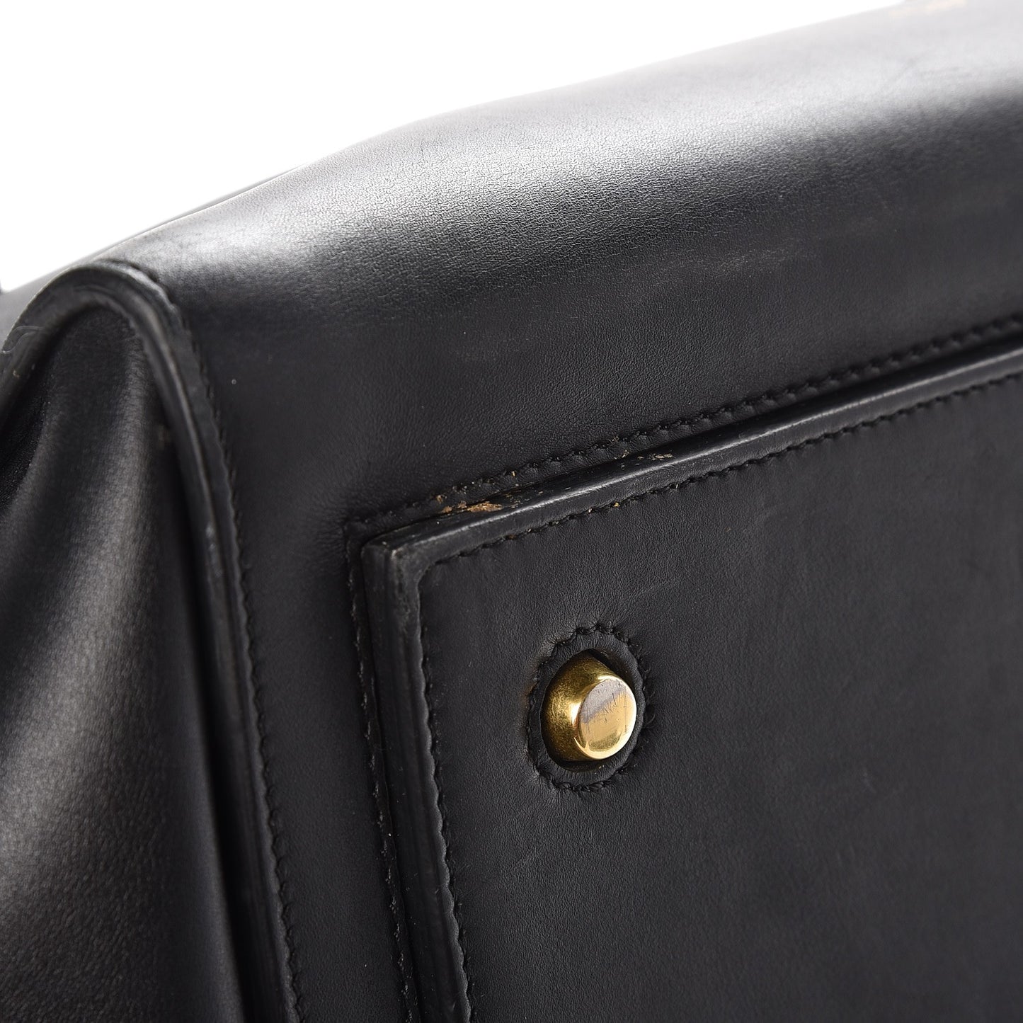 Smooth Calfskin Large Tie Knot Tote Black
