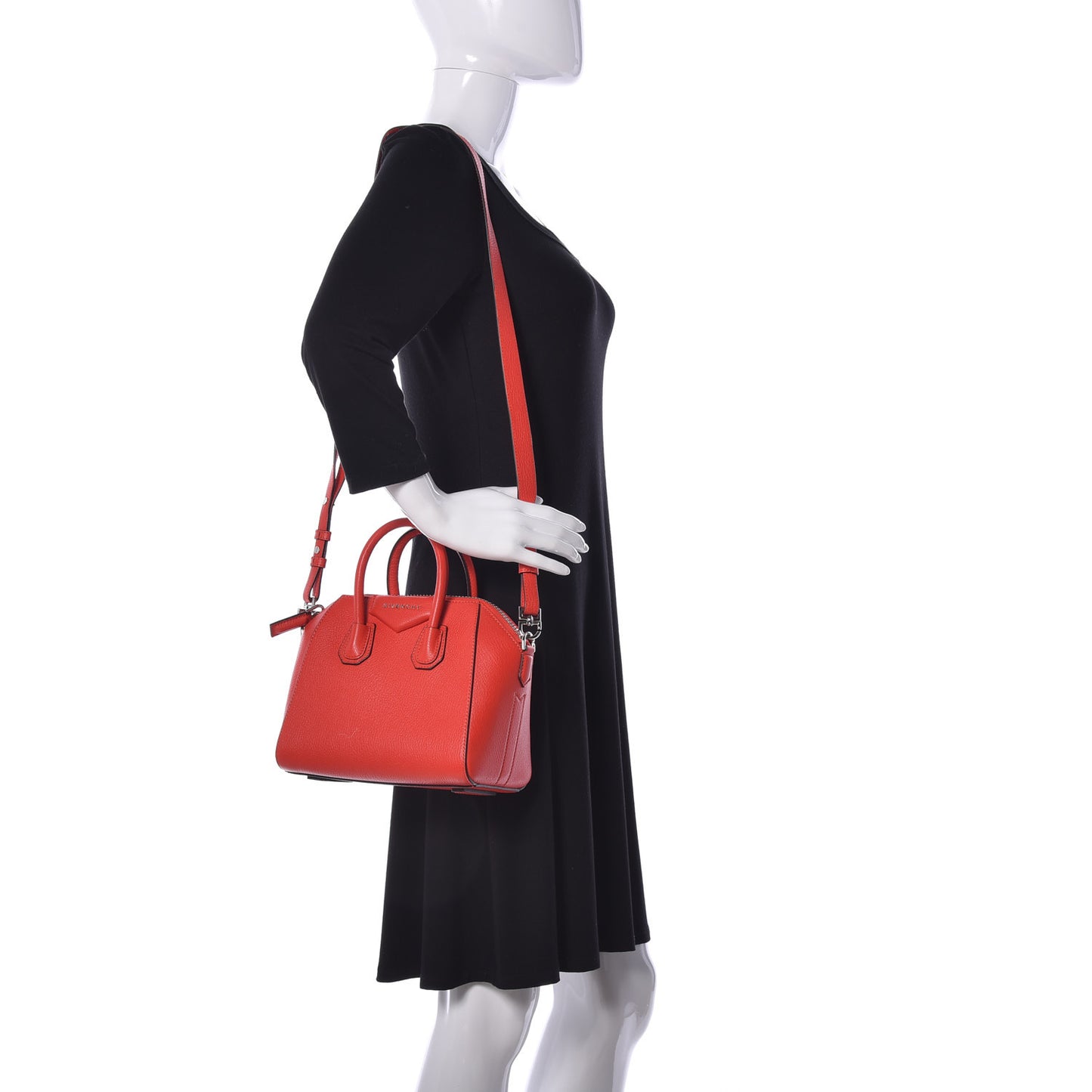 Sugar Goatskin Mini Antigona Pop Red