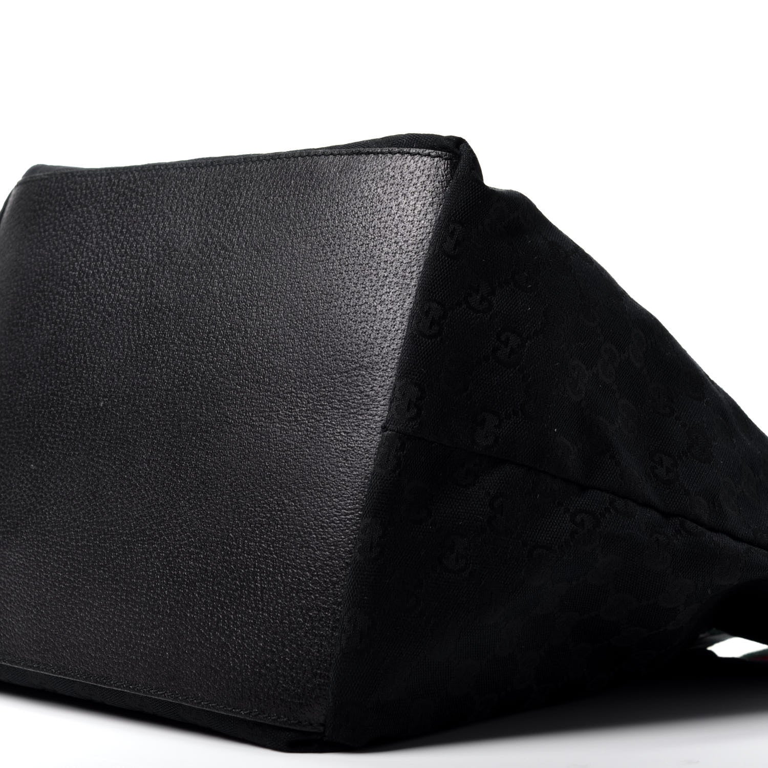 Gucci GG Monogram Large Web Handle Bucket Tote Black 9 of 9