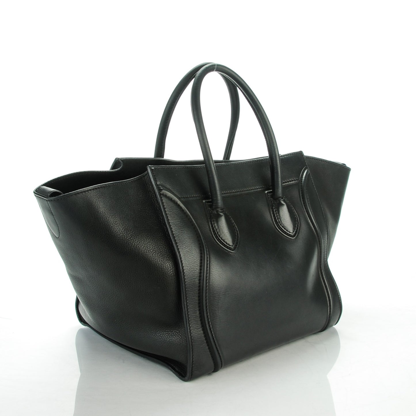 Supple Calfskin Medium Phantom Luggage Black