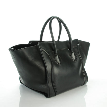 Celine Supple Calfskin Medium Phantom Luggage Black 3 of 9