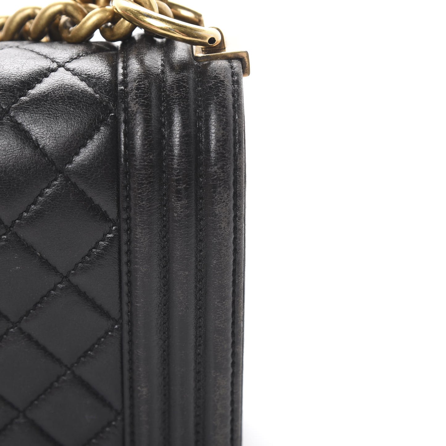 Calfskin Quilted Medium Boy Flap Black