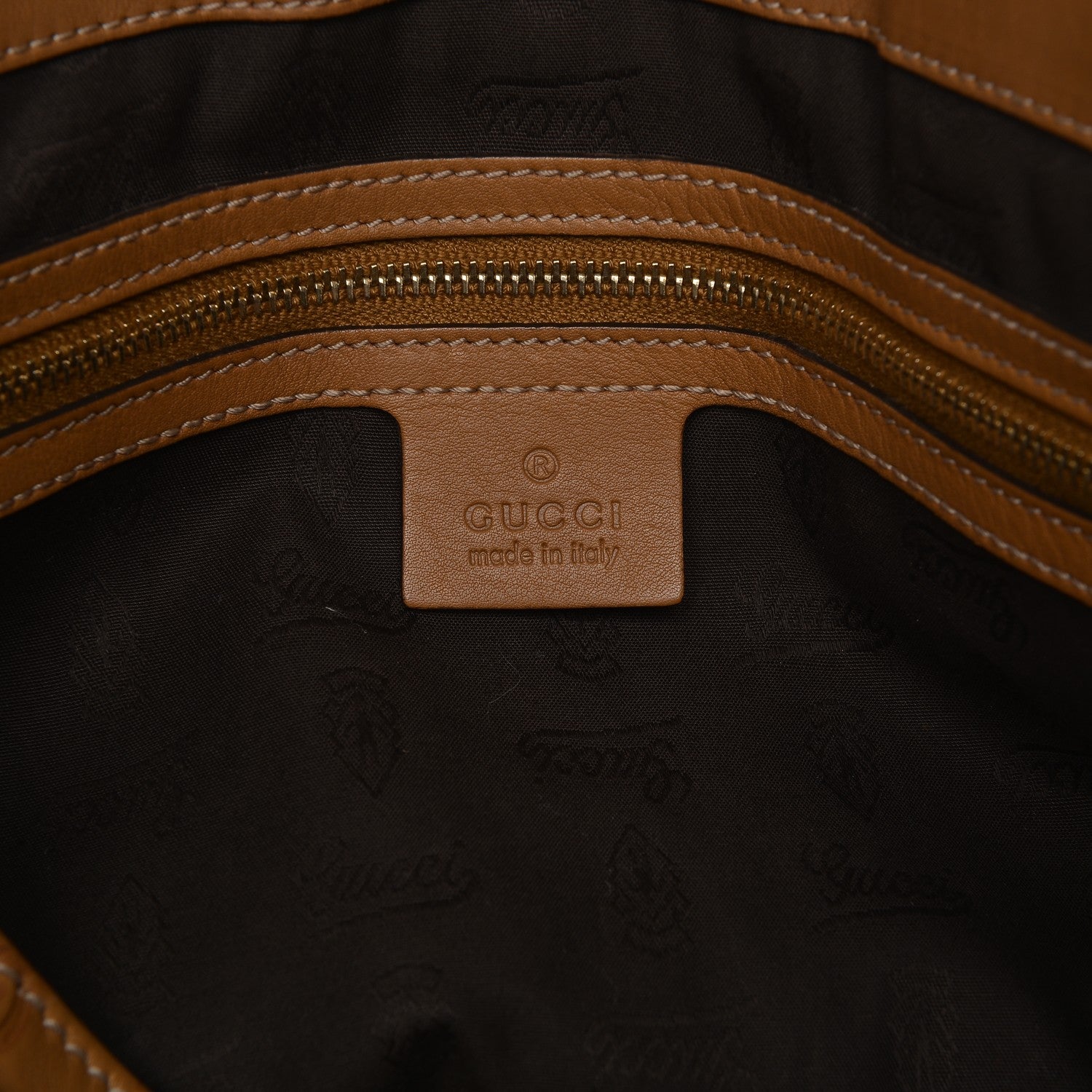 Gucci Guccissima Medium Charm Tote Light Brown 6 of 8