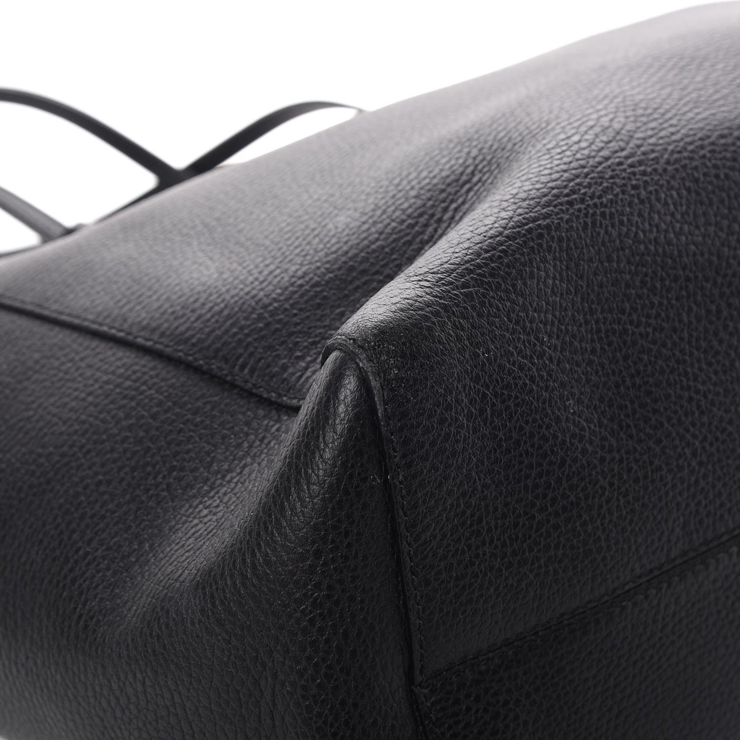 Pebbled Calfskin Medium Swing Tote Black