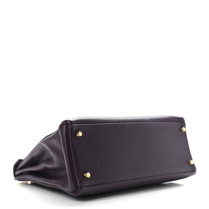 Hermes Taurillon Clemence Kelly Retourne 32 Raisin 3 of 10