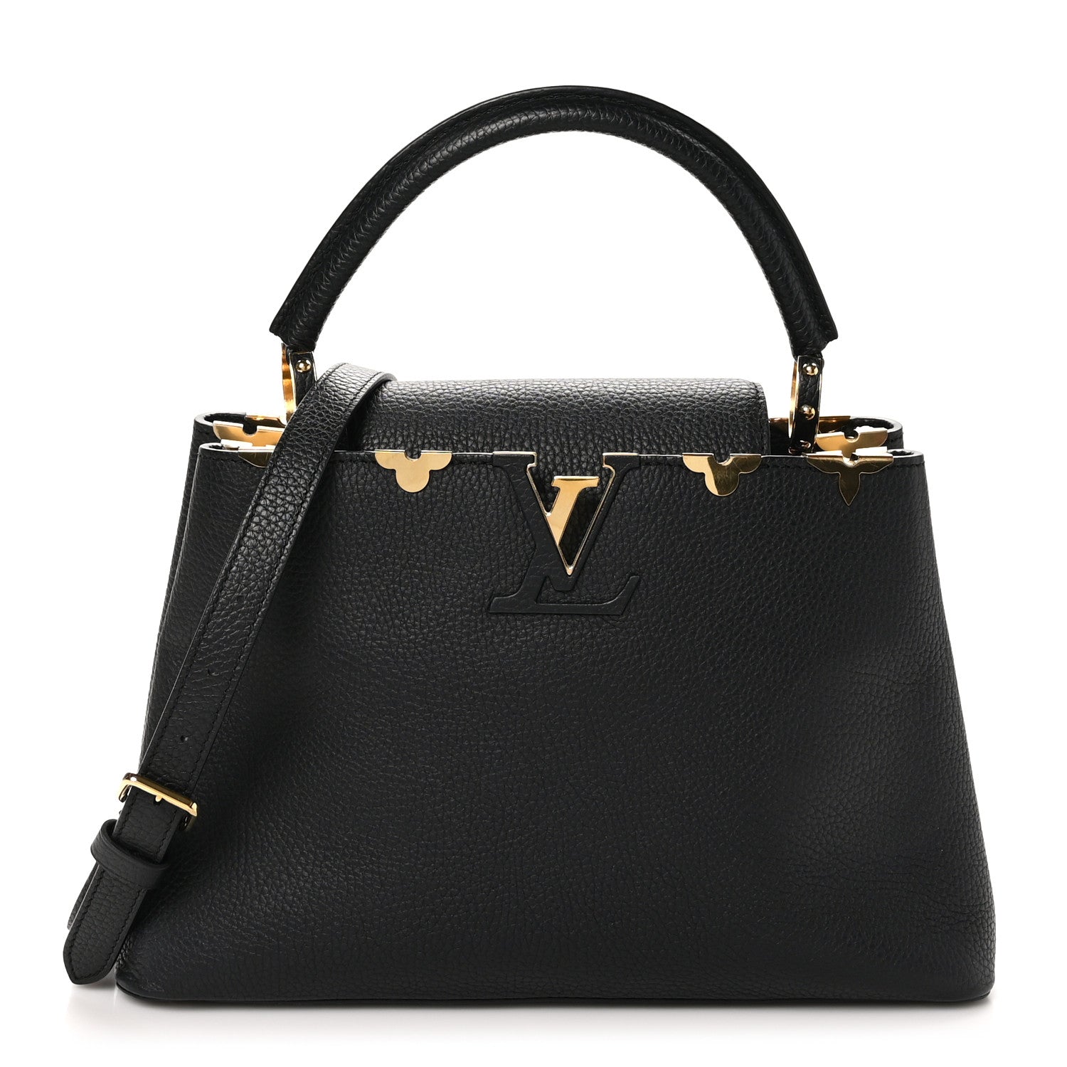 Louis Vuitton Taurillon Capucines PM  Black 1 of 10